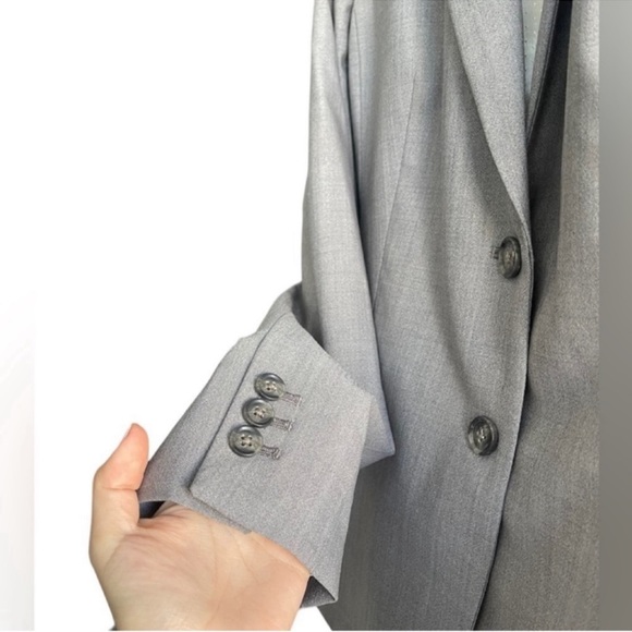 BANANA REPUBLIC Grey Wool Career Office Blazer Size 14 - Picture 3 of 8